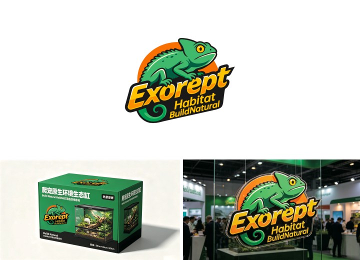 Exorept爬宠品牌Logo定制设计案例